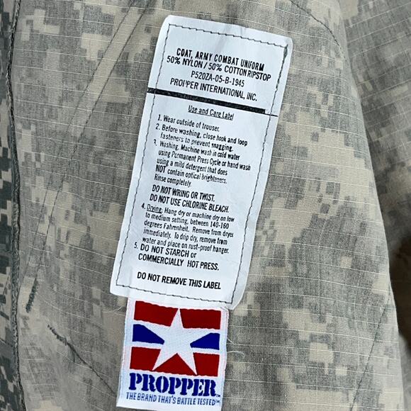 Military Coat Mens Medium Digital Camo Propper Army Combat Uniform‎ Ripstop ACU - Picture 5 of 8